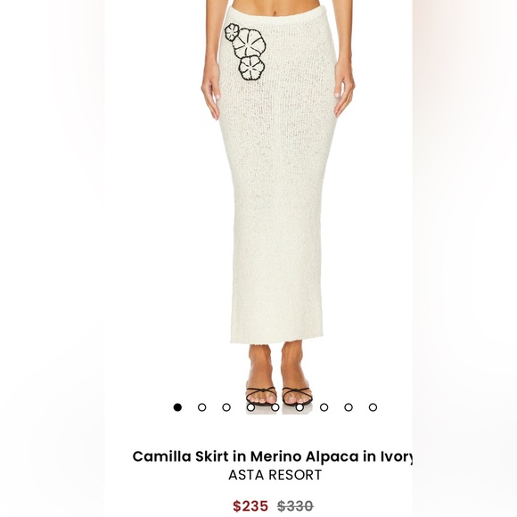Asta Resort Camilla Skirt in Merino Alpaca in Ivory